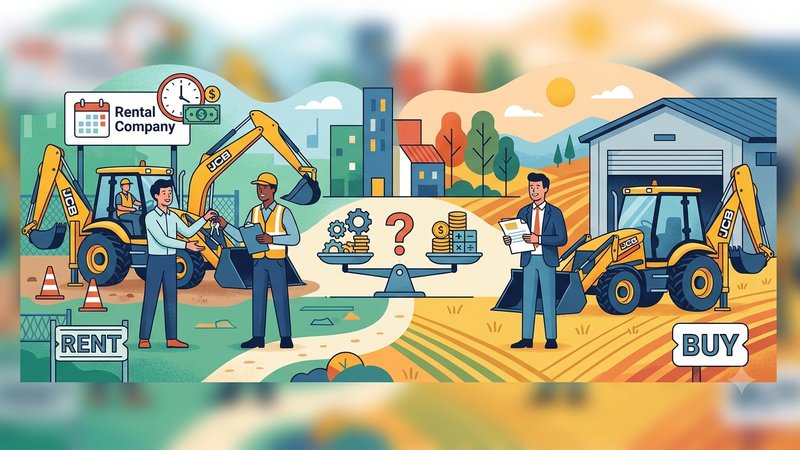 Сравнение затрат на аренду и покупку экскаватора-погрузчика JCB для сельского хозяйства в Пскове